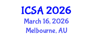 International Conference on Surgery and Anesthesia (ICSA) March 16, 2026 - Melbourne, Australia International Conference on Surgery and Anesthesia (ICSA) March 16, 2026 - Melbourne, Australia