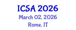 International Conference on Surgery and Anesthesia (ICSA) March 02, 2026 - Rome, Italy International Conference on Surgery and Anesthesia (ICSA) March 02, 2026 - Rome, Italy