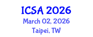 International Conference on Surgery and Anesthesia (ICSA) March 02, 2026 - Taipei, Taiwan International Conference on Surgery and Anesthesia (ICSA) March 02, 2026 - Taipei, Taiwan