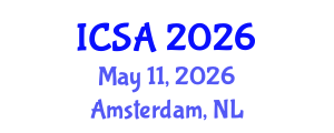 International Conference on Surgery and Anesthesia (ICSA) May 11, 2026 - Amsterdam, Netherlands International Conference on Surgery and Anesthesia (ICSA) May 11, 2026 - Amsterdam, Netherlands