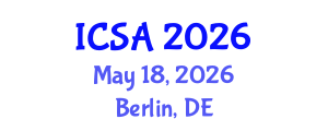International Conference on Surgery and Anesthesia (ICSA) May 18, 2026 - Berlin, Germany International Conference on Surgery and Anesthesia (ICSA) May 18, 2026 - Berlin, Germany