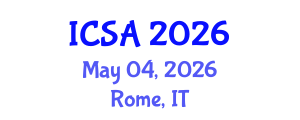 International Conference on Surgery and Anesthesia (ICSA) May 04, 2026 - Rome, Italy International Conference on Surgery and Anesthesia (ICSA) May 04, 2026 - Rome, Italy
