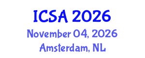 International Conference on Surgery and Anesthesia (ICSA) November 04, 2026 - Amsterdam, Netherlands International Conference on Surgery and Anesthesia (ICSA) November 04, 2026 - Amsterdam, Netherlands