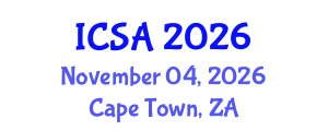 International Conference on Surgery and Anesthesia (ICSA) November 04, 2026 - Cape Town, South Africa International Conference on Surgery and Anesthesia (ICSA) November 04, 2026 - Cape Town, South Africa