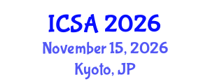 International Conference on Surgery and Anesthesia (ICSA) November 15, 2026 - Kyoto, Japan International Conference on Surgery and Anesthesia (ICSA) November 15, 2026 - Kyoto, Japan