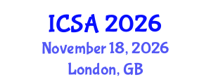 International Conference on Surgery and Anesthesia (ICSA) November 18, 2026 - London, United Kingdom International Conference on Surgery and Anesthesia (ICSA) November 18, 2026 - London, United Kingdom