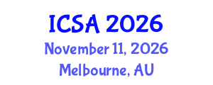 International Conference on Surgery and Anesthesia (ICSA) November 11, 2026 - Melbourne, Australia International Conference on Surgery and Anesthesia (ICSA) November 11, 2026 - Melbourne, Australia