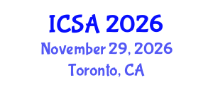 International Conference on Surgery and Anesthesia (ICSA) November 29, 2026 - Toronto, Canada International Conference on Surgery and Anesthesia (ICSA) November 29, 2026 - Toronto, Canada