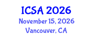 International Conference on Surgery and Anesthesia (ICSA) November 15, 2026 - Vancouver, Canada International Conference on Surgery and Anesthesia (ICSA) November 15, 2026 - Vancouver, Canada