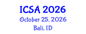 International Conference on Surgery and Anesthesia (ICSA) October 25, 2026 - Bali, Indonesia International Conference on Surgery and Anesthesia (ICSA) October 25, 2026 - Bali, Indonesia