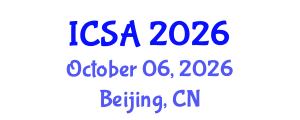 International Conference on Surgery and Anesthesia (ICSA) October 06, 2026 - Beijing, China International Conference on Surgery and Anesthesia (ICSA) October 06, 2026 - Beijing, China