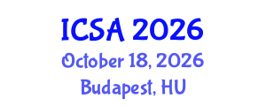 International Conference on Surgery and Anesthesia (ICSA) October 18, 2026 - Budapest, Hungary International Conference on Surgery and Anesthesia (ICSA) October 18, 2026 - Budapest, Hungary