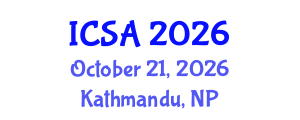 International Conference on Surgery and Anesthesia (ICSA) October 21, 2026 - Kathmandu, Nepal International Conference on Surgery and Anesthesia (ICSA) October 21, 2026 - Kathmandu, Nepal
