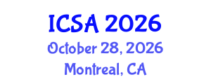International Conference on Surgery and Anesthesia (ICSA) October 28, 2026 - Montreal, Canada International Conference on Surgery and Anesthesia (ICSA) October 28, 2026 - Montreal, Canada