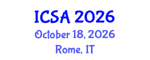 International Conference on Surgery and Anesthesia (ICSA) October 18, 2026 - Rome, Italy International Conference on Surgery and Anesthesia (ICSA) October 18, 2026 - Rome, Italy