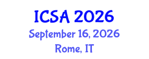 International Conference on Surgery and Anesthesia (ICSA) September 16, 2026 - Rome, Italy International Conference on Surgery and Anesthesia (ICSA) September 16, 2026 - Rome, Italy