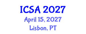 International Conference on Surgery and Anesthesia (ICSA) April 15, 2027 - Lisbon, Portugal International Conference on Surgery and Anesthesia (ICSA) April 15, 2027 - Lisbon, Portugal