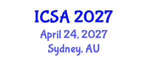 International Conference on Surgery and Anesthesia (ICSA) April 24, 2027 - Sydney, Australia International Conference on Surgery and Anesthesia (ICSA) April 24, 2027 - Sydney, Australia