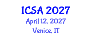 International Conference on Surgery and Anesthesia (ICSA) April 12, 2027 - Venice, Italy International Conference on Surgery and Anesthesia (ICSA) April 12, 2027 - Venice, Italy