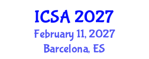 International Conference on Surgery and Anesthesia (ICSA) February 11, 2027 - Barcelona, Spain International Conference on Surgery and Anesthesia (ICSA) February 11, 2027 - Barcelona, Spain