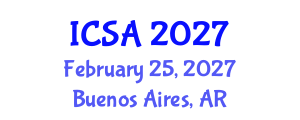 International Conference on Surgery and Anesthesia (ICSA) February 25, 2027 - Buenos Aires, Argentina International Conference on Surgery and Anesthesia (ICSA) February 25, 2027 - Buenos Aires, Argentina