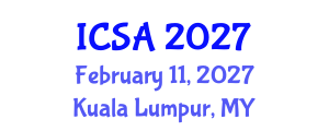 International Conference on Surgery and Anesthesia (ICSA) February 11, 2027 - Kuala Lumpur, Malaysia International Conference on Surgery and Anesthesia (ICSA) February 11, 2027 - Kuala Lumpur, Malaysia