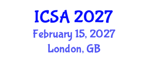 International Conference on Surgery and Anesthesia (ICSA) February 15, 2027 - London, United Kingdom International Conference on Surgery and Anesthesia (ICSA) February 15, 2027 - London, United Kingdom