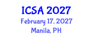 International Conference on Surgery and Anesthesia (ICSA) February 17, 2027 - Manila, Philippines International Conference on Surgery and Anesthesia (ICSA) February 17, 2027 - Manila, Philippines