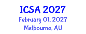 International Conference on Surgery and Anesthesia (ICSA) February 01, 2027 - Melbourne, Australia International Conference on Surgery and Anesthesia (ICSA) February 01, 2027 - Melbourne, Australia