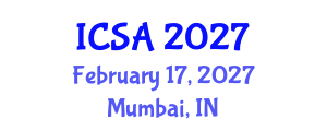 International Conference on Surgery and Anesthesia (ICSA) February 17, 2027 - Mumbai, India International Conference on Surgery and Anesthesia (ICSA) February 17, 2027 - Mumbai, India