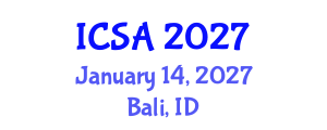 International Conference on Surgery and Anesthesia (ICSA) January 14, 2027 - Bali, Indonesia