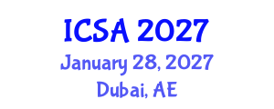 International Conference on Surgery and Anesthesia (ICSA) January 28, 2027 - Dubai, United Arab Emirates International Conference on Surgery and Anesthesia (ICSA) January 28, 2027 - Dubai, United Arab Emirates