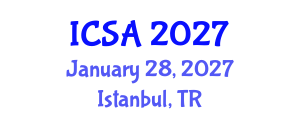 International Conference on Surgery and Anesthesia (ICSA) January 28, 2027 - Istanbul, Turkey International Conference on Surgery and Anesthesia (ICSA) January 28, 2027 - Istanbul, Turkey