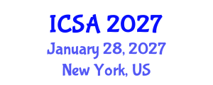 International Conference on Surgery and Anesthesia (ICSA) January 28, 2027 - New York, United States International Conference on Surgery and Anesthesia (ICSA) January 28, 2027 - New York, United States