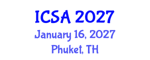 International Conference on Surgery and Anesthesia (ICSA) January 16, 2027 - Phuket, Thailand