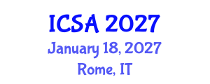 International Conference on Surgery and Anesthesia (ICSA) January 18, 2027 - Rome, Italy