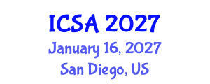 International Conference on Surgery and Anesthesia (ICSA) January 16, 2027 - San Diego, United States International Conference on Surgery and Anesthesia (ICSA) January 16, 2027 - San Diego, United States