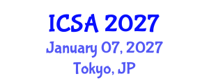 International Conference on Surgery and Anesthesia (ICSA) January 07, 2027 - Tokyo, Japan International Conference on Surgery and Anesthesia (ICSA) January 07, 2027 - Tokyo, Japan