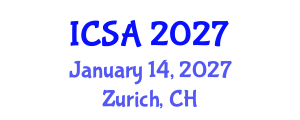 International Conference on Surgery and Anesthesia (ICSA) January 14, 2027 - Zurich, Switzerland