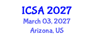 International Conference on Surgery and Anesthesia (ICSA) March 03, 2027 - Arizona, United States International Conference on Surgery and Anesthesia (ICSA) March 03, 2027 - Arizona, United States