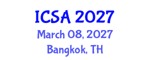 International Conference on Surgery and Anesthesia (ICSA) March 08, 2027 - Bangkok, Thailand International Conference on Surgery and Anesthesia (ICSA) March 08, 2027 - Bangkok, Thailand
