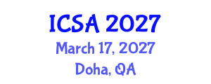 International Conference on Surgery and Anesthesia (ICSA) March 17, 2027 - Doha, Qatar International Conference on Surgery and Anesthesia (ICSA) March 17, 2027 - Doha, Qatar