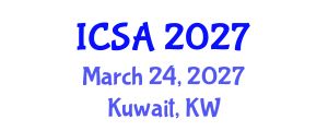 International Conference on Surgery and Anesthesia (ICSA) March 24, 2027 - Kuwait, Kuwait International Conference on Surgery and Anesthesia (ICSA) March 24, 2027 - Kuwait, Kuwait