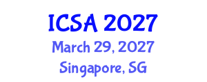 International Conference on Surgery and Anesthesia (ICSA) March 29, 2027 - Singapore, Singapore International Conference on Surgery and Anesthesia (ICSA) March 29, 2027 - Singapore, Singapore