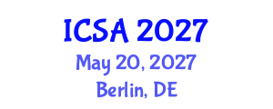 International Conference on Surgery and Anesthesia (ICSA) May 20, 2027 - Berlin, Germany International Conference on Surgery and Anesthesia (ICSA) May 20, 2027 - Berlin, Germany