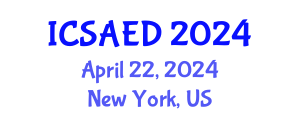 International Conference on Sustainable Agricultural and Environmental Development (ICSAED) April 22, 2024 - New York, United States