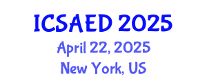 International Conference on Sustainable Agricultural and Environmental Development (ICSAED) April 22, 2025 - New York, United States