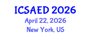 International Conference on Sustainable Agricultural and Environmental Development (ICSAED) April 22, 2026 - New York, United States