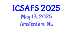 International Conference on Sustainable Agricultural and Food Systems (ICSAFS) May 13, 2025 - Amsterdam, Netherlands