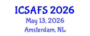 International Conference on Sustainable Agricultural and Food Systems (ICSAFS) May 13, 2026 - Amsterdam, Netherlands